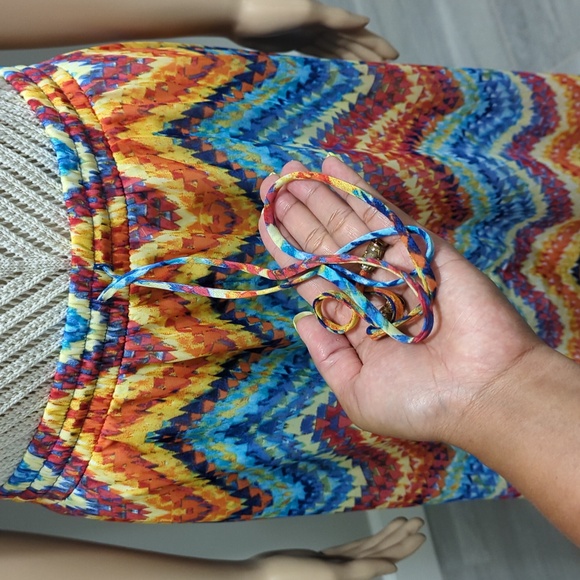 New Directions high and low zigzag Multi colored midi Skirt Size XL - Picture 5 of 12